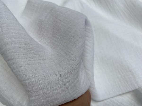 Double Gauze MUSLIN 100% Cotton Fabric Curtains Fine Cheese Baby Cloth Linen Look Event Wedding Textile - 55"/140cm Wide - Image 2