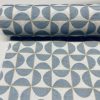 Pinwheel Art Deco Geometric Windmill Fan Fabric - Curtain Upholstery Home Decor - 55" or 140cm Wide - Dusty Blue-Grey - Image 3