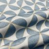Pinwheel Art Deco Geometric Windmill Fan Fabric - Curtain Upholstery Home Decor - 55" or 140cm Wide - Dusty Blue-Grey - Image 2