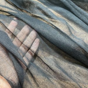 Black Mull Muslin 100% Cotton Fabric Voile Curtains Fine Cheesecloth Linen Look Wedding Table Runner - 140cm wide