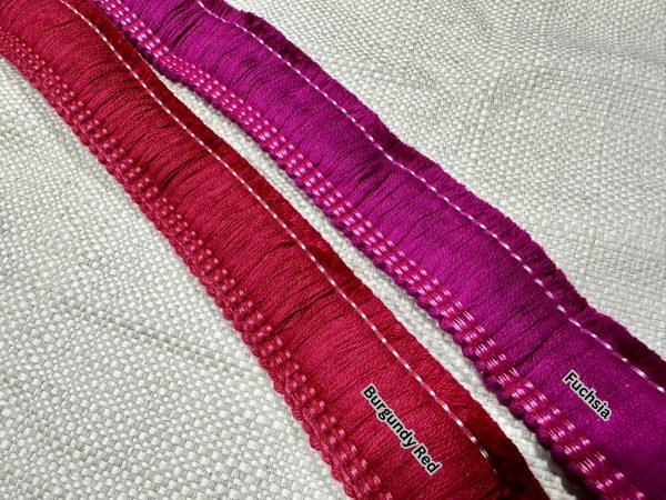 Cotton Brush Fringe - 30mm Wide Tassels Textile Cut Pillow Trimming Piping Cushion Trim Curtains Home Decor - ANY LENGTH - Burgundy Red #8 - Image 2