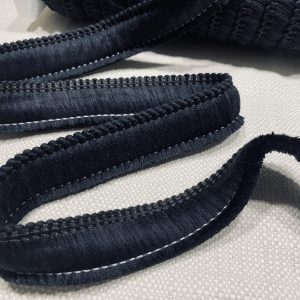 Cotton Brush Fringe - 30mm Wide Tassels Textile Cut Pillow Trimming Piping Cushion Trim Curtains Home Decor - ANY LENGTH - Black #24