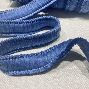 Cotton Brush Fringe - 30mm Wide Tassels Textile Cut Pillow Trimming Piping Cushion Trim Curtains Home Decor - ANY LENGTH - Blue #4