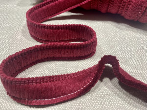 Cotton Brush Fringe - 30mm Wide Tassels Textile Cut Pillow Trimming Piping Cushion Trim Curtains Home Decor - ANY LENGTH - Burgundy Red #8