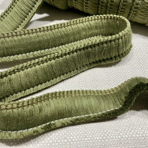 Cotton Brush Fringe - 30mm Wide Tassels Textile Cut Pillow Trimming Piping Cushion Trim Curtains Home Decor - ANY LENGTH - Khaki Green #20