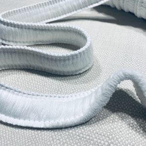 Cotton Brush Fringe - 30mm Wide Tassels Textile Cut Pillow Trimming Piping Cushion Trim Curtains Home Decor - ANY LENGTH - White #1