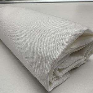 Woven Loose Weave Cotton Fabric Home Decor Wedding Cushion Napkins Embroidery - 170cm Wide - Off-White