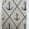 Anchor Hope Nautical Fabric Linen Look Marine Print - Curtain Upholstery Material - 140cm or 55" Wide Canvas - Image 6