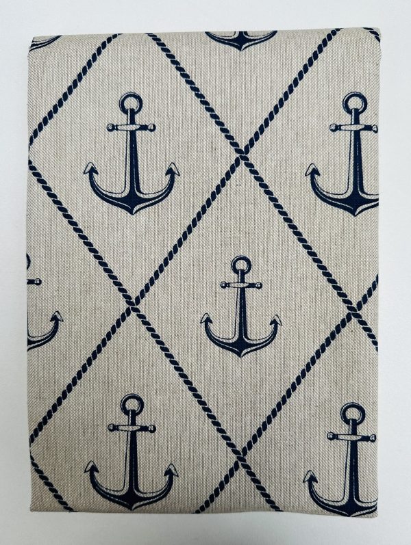 Anchor Hope Nautical Fabric Linen Look Marine Print - Curtain Upholstery Material - 140cm or 55" Wide Canvas - Image 6