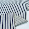 Nautical Candy Stripes Fabric Linen Look Marine Print - Curtain Upholstery Material - 140cm or 55" Wide - Blue and Cream, White Stripe - Image 7