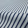 Nautical Candy Stripes Fabric Linen Look Marine Print - Curtain Upholstery Material - 140cm or 55" Wide - Blue and Cream, White Stripe - Image 3