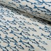 Sardine Fish Fabric Linen Look Marine Print - Curtain Upholstery Material - 140cm or 55" Wide Canvas - Image 6