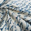 Sardine Fish Fabric Linen Look Marine Print - Curtain Upholstery Material - 140cm or 55" Wide Canvas