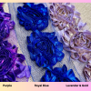 Shiny Metallic Shabby Chiffon Flower Trim Frayed Hair Rose Bridal Flowers - Sold by the YARD - Image 21