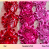 Shiny Metallic Shabby Chiffon Flower Trim Frayed Hair Rose Bridal Flowers - Sold by the YARD - Image 20