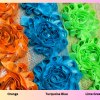 Shiny Metallic Shabby Chiffon Flower Trim Frayed Hair Rose Bridal Flowers - Sold by the YARD - Image 19