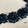 Shiny Metallic Shabby Chiffon Flower Trim Frayed Hair Rose Bridal Flowers - Sold by the YARD - Image 17