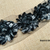 Shiny Metallic Shabby Chiffon Flower Trim Frayed Hair Rose Bridal Flowers - Sold by the YARD - Image 15