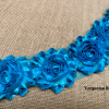 Shiny Metallic Shabby Chiffon Flower Trim Frayed Hair Rose Bridal Flowers - Sold by the YARD - Image 13