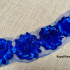Shiny Metallic Shabby Chiffon Flower Trim Frayed Hair Rose Bridal Flowers - Sold by the YARD - Image 9