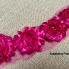 Shiny Metallic Shabby Chiffon Flower Trim Frayed Hair Rose Bridal Flowers - Sold by the YARD - Image 8