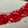 Shiny Metallic Shabby Chiffon Flower Trim Frayed Hair Rose Bridal Flowers - Sold by the YARD - Image 7