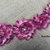 Shiny Metallic Shabby Chiffon Flower Trim Frayed Hair Rose Bridal Flowers - Sold by the YARD - Image 6