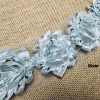 Shiny Metallic Shabby Chiffon Flower Trim Frayed Hair Rose Bridal Flowers - Sold by the YARD - Image 5