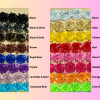 Shiny Metallic Shabby Chiffon Flower Trim Frayed Hair Rose Bridal Flowers - Sold by the YARD