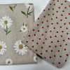 Daisy Floral Print Fabric Linen Look Home Decor Curtain Upholstery Culla Yellow Chamomile Material - 55"/140cm Wide Canvas - Image 5