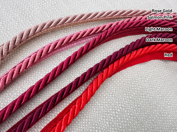 Flanged Piping Cord Twisted Rope Trim Home Decor - Pillow Cushion Curtains Edge Trimming Upholstery - 7mm Wide - ANY LENGTH - Image 5