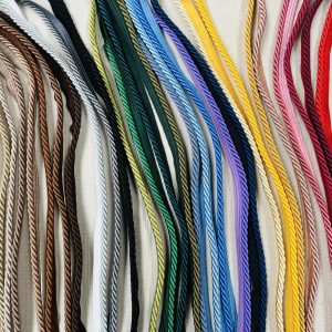 Flanged Piping Cord Twisted Rope Trim Home Decor - Pillow Cushion Curtains Edge Trimming Upholstery - 7mm Wide - ANY LENGTH