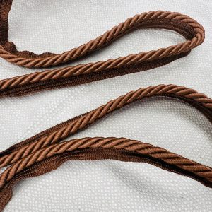 Chocolate Flanged Piping Cord Twisted Rope Trim Home Decor – Pillow Cushion Curtains Edge Trimming Upholstery – 7mm Wide – ANY LENGTH