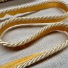 Cream Flanged Piping Cord Twisted Rope Trim Home Decor – Pillow Cushion Curtains Edge Trimming Upholstery – 7mm Wide – ANY LENGTH