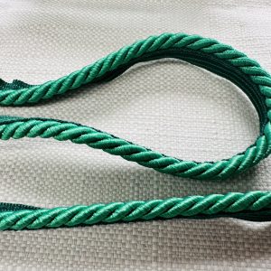 Green Flanged Piping Cord Twisted Rope Trim Home Decor – Pillow Cushion Curtains Edge Trimming Upholstery – 7mm Wide – ANY LENGTH