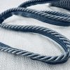 Grey Flanged Piping Cord Twisted Rope Trim Home Decor – Pillow Cushion Curtains Edge Trimming Upholstery – 7mm Wide – ANY LENGTH