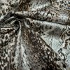 Metallic Snake Skin Print Python Leopard Animal Fabric Linen Look Cotton Blend Curtain Decor Dress - 55"/140cm wide - Silver - Image 9