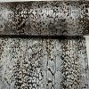 Metallic Snake Skin Print Python Leopard Animal Fabric Linen Look Cotton Blend Curtain Decor Dress - 55"/140cm wide - Silver - Image 5