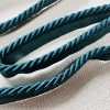 Petrol Green Flanged Piping Cord Twisted Rope Trim Home Decor – Pillow Cushion Curtains Edge Trimming Upholstery – 7mm Wide – ANY LENGTH