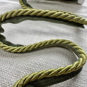 Pistachio Green Flanged Piping Cord Twisted Rope Trim Home Decor – Pillow Cushion Curtains Edge Trimming Upholstery – 7mm Wide – ANY LENGTH