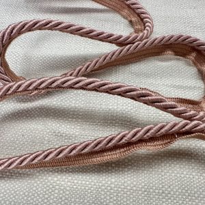 Rose Gold Flanged Piping Cord Twisted Rope Trim Home Decor – Pillow Cushion Curtains Edge Trimming Upholstery – 7mm Wide – ANY LENGTH