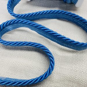 Royal Blue Flanged Piping Cord Twisted Rope Trim Home Decor – Pillow Cushion Curtains Edge Trimming Upholstery – 7mm Wide – ANY LENGTH