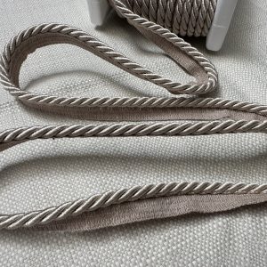 Sand Flanged Piping Cord Twisted Rope Trim Home Decor – Pillow Cushion Curtains Edge Trimming Upholstery – 7mm Wide – ANY LENGTH