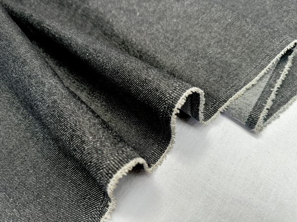 Classic Denim Jeans Cotton Fabric Plain Marine Craft Jacket Dress Material - 70" or 180cm EXTRA Wide - Black - Image 2