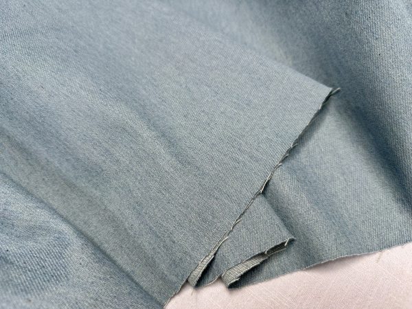 Classic Denim Jeans Cotton Fabric Plain Marine Craft Jacket Dress Material - 70" or 180cm EXTRA Wide - Light Blue - Image 3