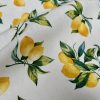 Lemon Branch Print Fabric Green Tree Leaf Linen Look Home Decor Upholstery Kitchen Curtain Cotton Material 55" or 140cm Wide - Image 5