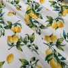 Lemon Branch Print Fabric Green Tree Leaf Linen Look Home Decor Upholstery Kitchen Curtain Cotton Material 55" or 140cm Wide - Image 4