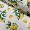 Lemon Branch Print Fabric Green Tree Leaf Linen Look Home Decor Upholstery Kitchen Curtain Cotton Material 55" or 140cm Wide - Image 2