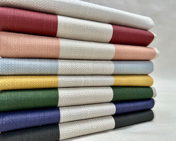 9cm wide Stripes Upholstery Fabric Plain Sofas Bed Home Decor Curtains Soft Material Cloth - 62'' or 160cm Wide - Red & Natural - Image 6