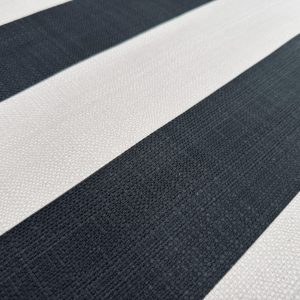 9cm wide Stripes Upholstery Fabric Plain Sofas Bed Home Decor Curtains Soft Material Cloth - 62'' or 160cm Wide - Black & Natural